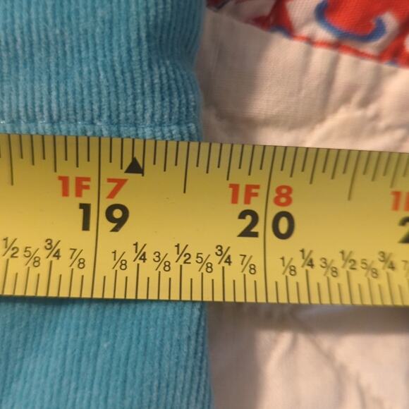 Live a Little Cotton Stretch Turquoise Corduroy Embellished Button Jacket Sz XL - Picture 13 of 15